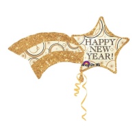 Balão Estrela Feliz Ano Novo 55 x 68 cm - Anagrama