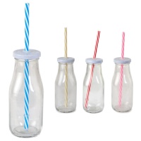 Garrafa de 300 ml com tampa e canudo - 1 unidade