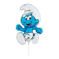 Mini balões Smurf azuis 22 x 32 cm - Grabo - 10 unidades