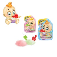 Chupa-chupa com pó crocante em vários sabores - Baby Thumb Popping & Lolli