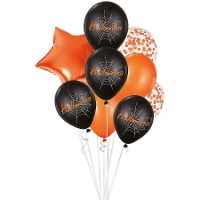 Buquê de Halloween com teias de aranha - 9 unidades