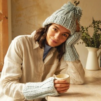 Kit tricô - Gorro e luvas - DMC