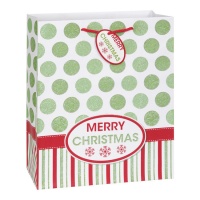 Saco de presentes de Feliz Natal de 26,5 x 14 x 33 cm - 1 unidade