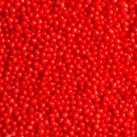 Pérolas em Miniatura 1,5 mm na Cor Vermelha - Decora - 90 gr