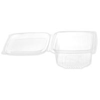 Recipiente transparente de 0,5 L com tampa articulada - 3 unid.