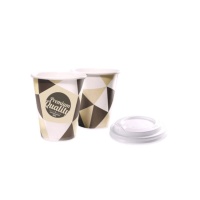 Copos de cartão de 200 ml com tampa - 25 unid.
