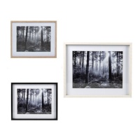 Moldura fotográfica 30 x 40 cm Floresta a preto e branco