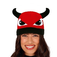 Gorro de demônio efeito lã