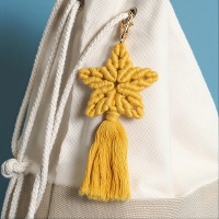 Kit de macramê - Chaveiro estrela - Artemio - 2 unidades