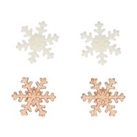 Figuras de açúcar de flocos de neve brancos - FunCakes - 6 unidades