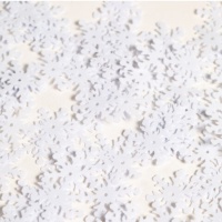 Confetti floco de neve branco metalizado 14g