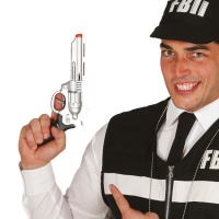 Pistola do FBI preta e prateada