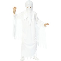 Fato de fantasma para criança com capuz