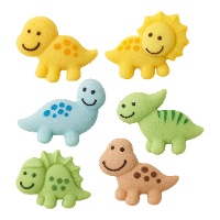 Figuras de açúcar de dinossauros de 35 gr - Carmencita - 6 unidades