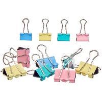 Grampos para papel em cores pastel pequenos - 7 unidades