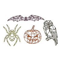 Conjunto de recortes Tim Holtz Halloween Geo - 4 peças