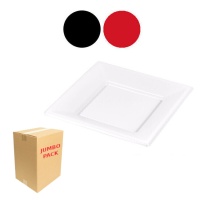 Pratos de plástico quadrados de 17 cm - 576 pcs.
