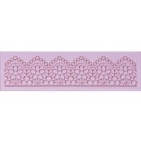Molde de silicone retangular com rebordo geométrico de 17,3 x 5 cm - Artis decor