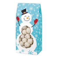 Saco para biscoitos ou doces boneco de neve 10 x 7,6 x 21,6 cm - Wilton - 3 unidades