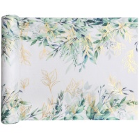 Corredor de mesa folhagem verde 28 cm - 3 m