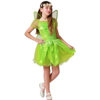 Fato de fada verde brilhante para menina