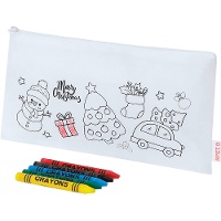 Estojo de Natal com ceras para colorir