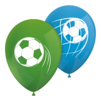 Balões de futebol em látex 30 cm - 6 unid.