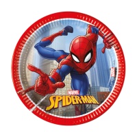 Homem-Aranha na cidade pratos 19,5 cm - 8 peças