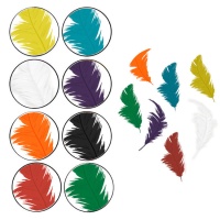 Penas de cor natural 7,5 cm - 14 gr