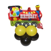 Bouquet de balões Happy Birthday Train - 9 unidades