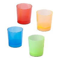 Copos de plástico coloridos de 33 ml - 100 unidades