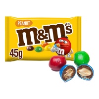 Amendoins com cobertura de chocolate de leite m&m - m&m Peanut - 1 unid.