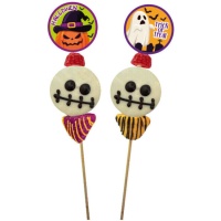 Espeto de caveira com guloseimas de Halloween - 1 unidade