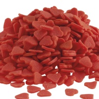 Corações vermelhos aspergem 1 kg - Dekora