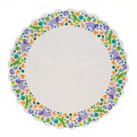 Blonda decorativa de 30 cm com dinossauros - 10 unidades