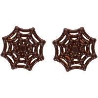 Figuras de chocolate em forma de teia de aranha - 6 unidades