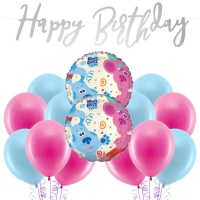 Pack Decoração Festa Blues Clues Modelo 1 - 22 Peças
