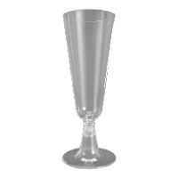 Taça de 150 ml de plástico com pé transparente - 50 unidades