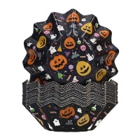 Cápsulas para cupcakes rígidas de Noite de Halloween - Funcakes - 48 unidades