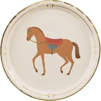 Pratos de cavalo com estribos de 23 cm - 6 unidades