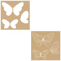 Estênceis de borboletas 20 x 20 cm - Artemio - 2 unidades