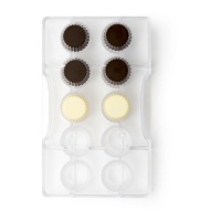 Molde de cápsulas de chocolate 20 x 12 cm - Decora - 10 cavidades