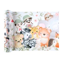 Caminho de mesa de 30 cm de animais safari - 5 m