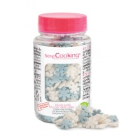 Sprinkles de floco de neve azul e branco de 50 g - Scrapcooking