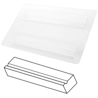 Forma de plástico para torrão e chocolate com duplo revestimento 20 x 4 x 2 cm - Pastkolor