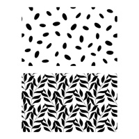 Carimbos acrílicos com padrão de folhas e toupeiras - Artemio