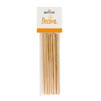 Palitos de madeira 30 cm - Decora - 12 unidades