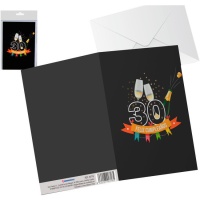 Cartão de feliz aniversário de 30 anos