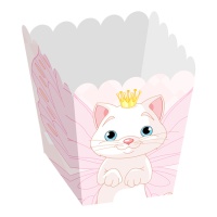 Caixa de princesa com gatinho baixo - 12 unidades