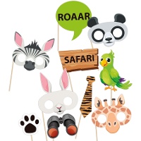 Kit para photocall de Safari - 10 unidades